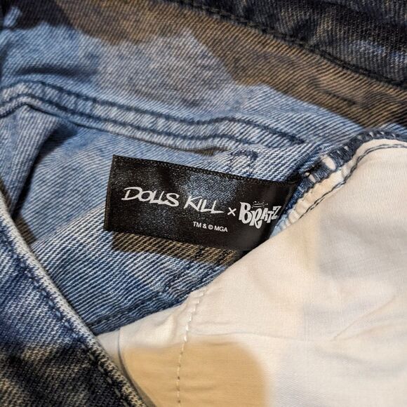 Dolls Kill x Bratz Doll Bejeweled Women's Jeans Medium Y2K Heart Pockets Denim - Picture 6 of 8